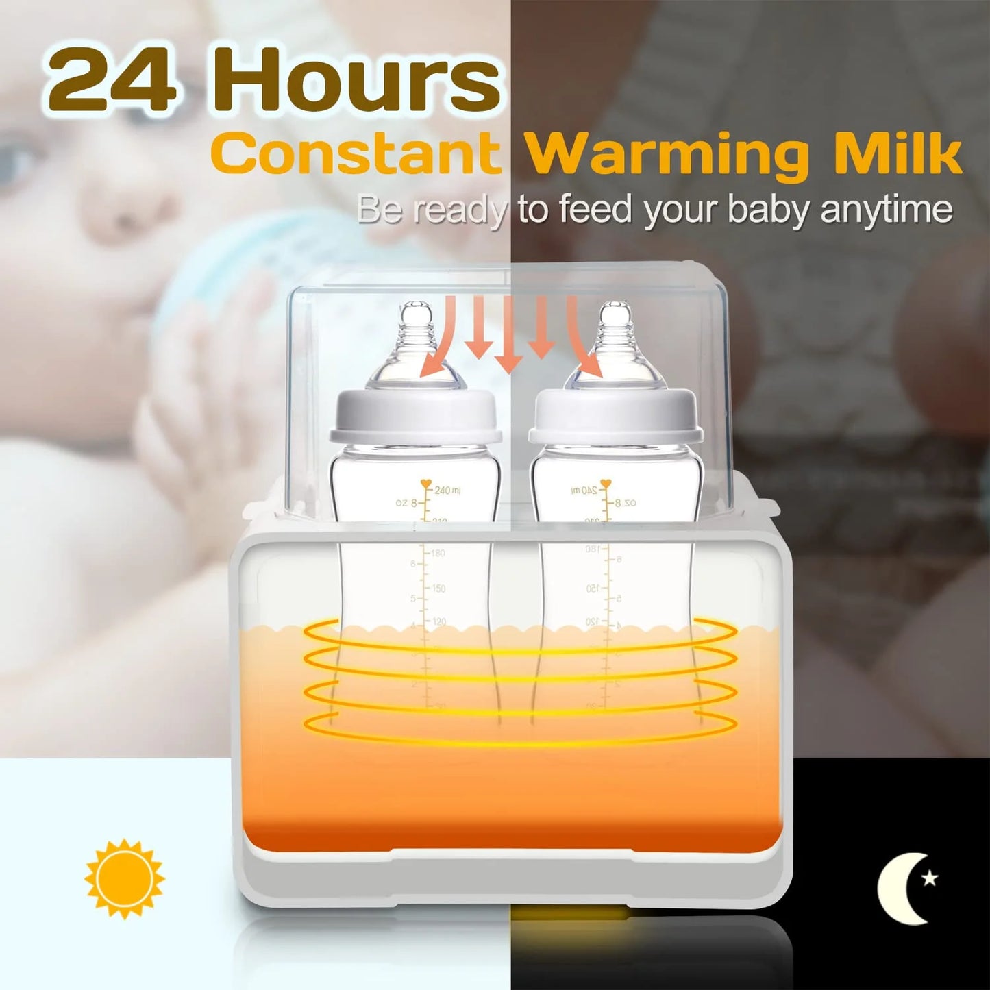Safegrow MilkMaster™ - Multifunktionaler Flaschenwärmer für Milch, Brei & Wasser