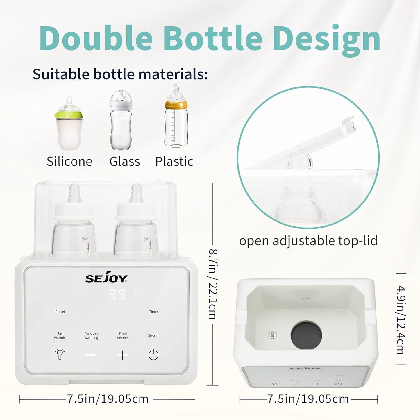 Safegrow MilkMaster™ - Multifunktionaler Flaschenwärmer für Milch, Brei & Wasser