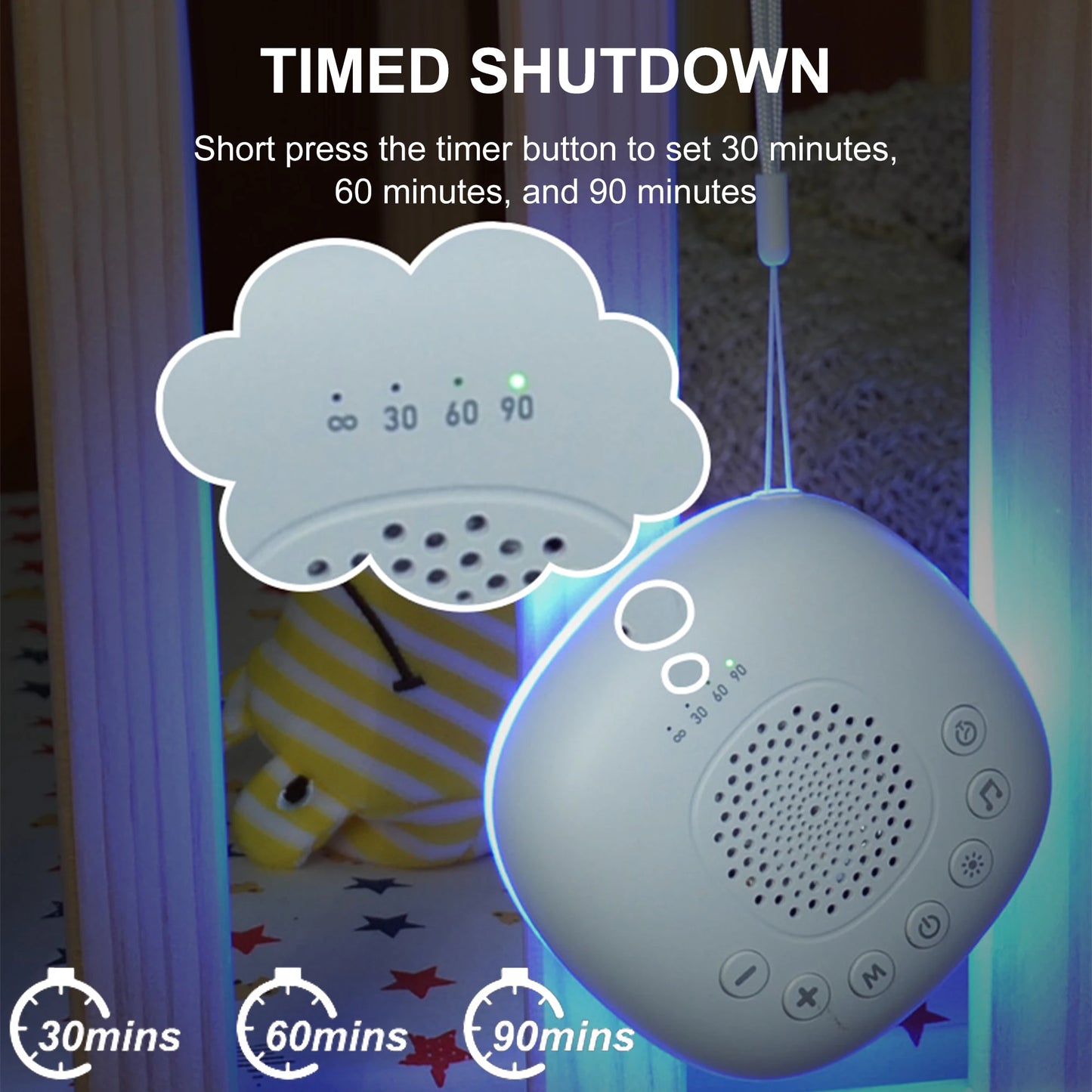 Safegrow DreamWhisper™ - White Noise Maschine für sanftes Einschlafen & Durchschlafen