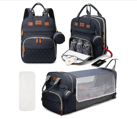 Safegrow Carry&Care™ - Wickeltasche, Babybett & Ladestation – für mobile Eltern