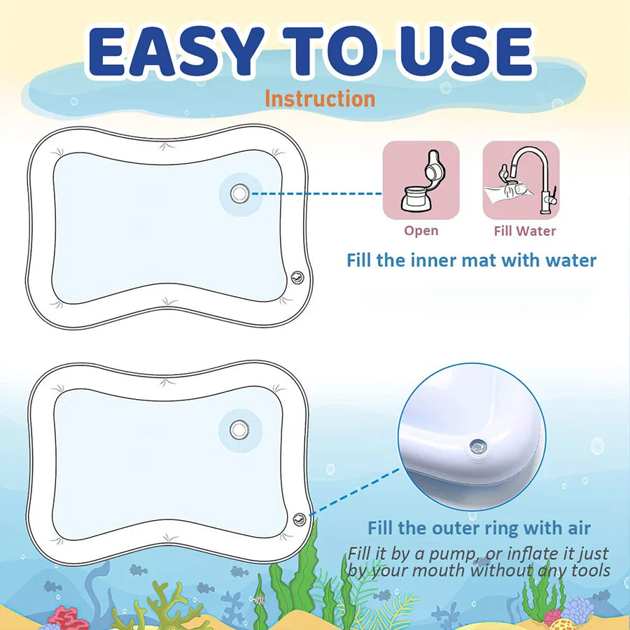 Safegrow AquaCuddle™ - Spielmatte für Babys – weich, bunt & lernfördernd