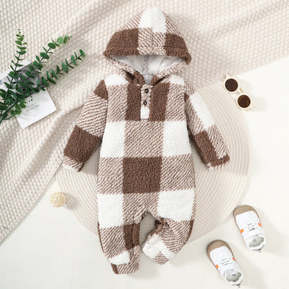Safegrow ChillBear™ - Kleinkind-Strampler im Karo-Look für 3–24 Monate