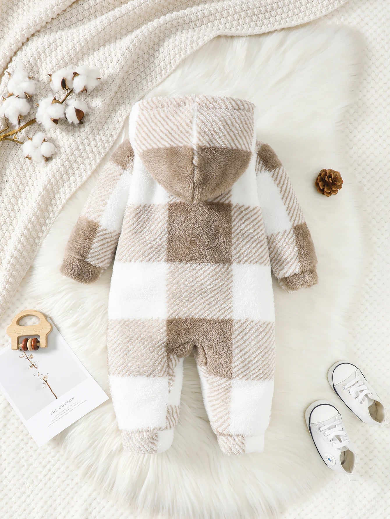Safegrow ChillBear™ - Kleinkind-Strampler im Karo-Look für 3–24 Monate