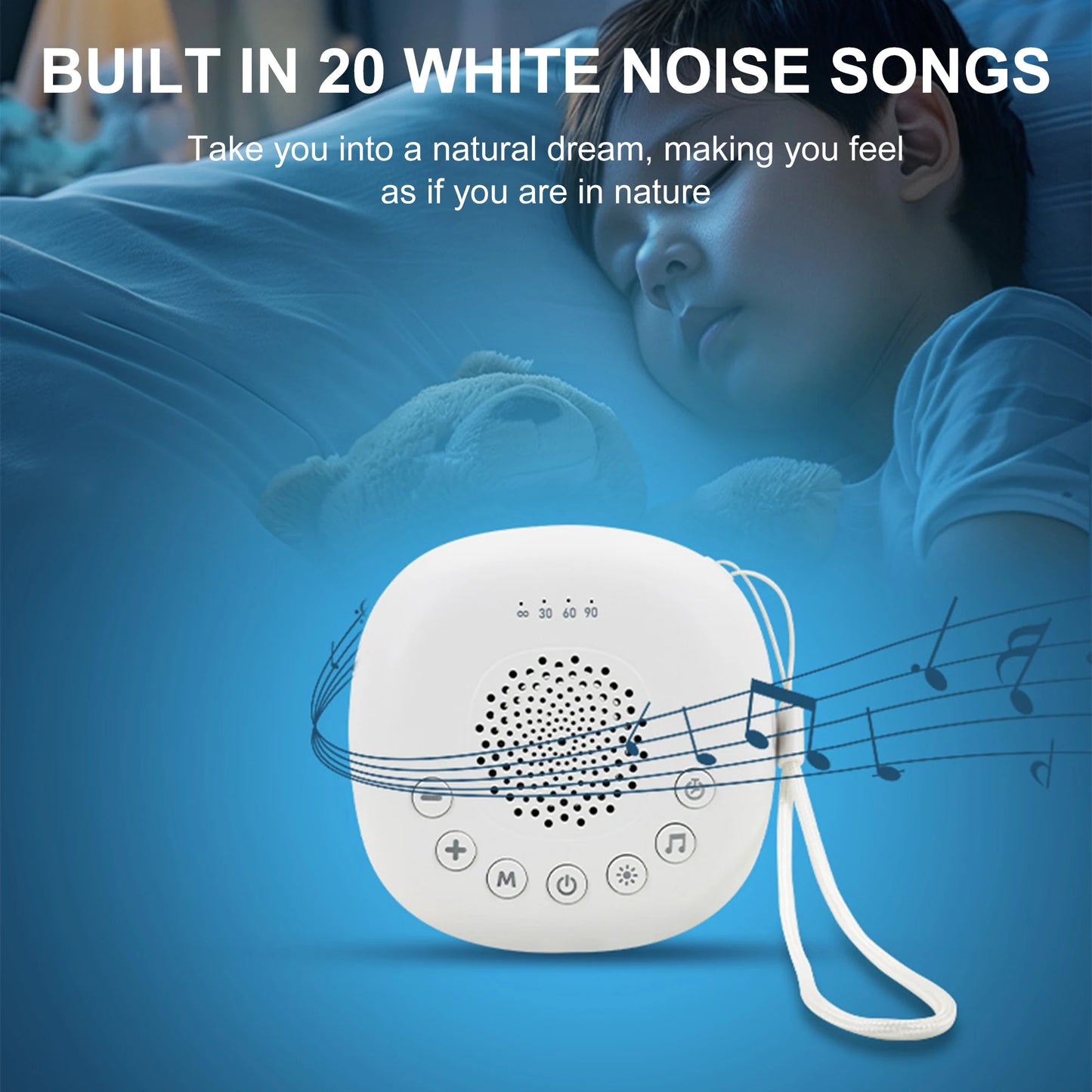 Safegrow DreamWhisper™ - White Noise Maschine für sanftes Einschlafen & Durchschlafen